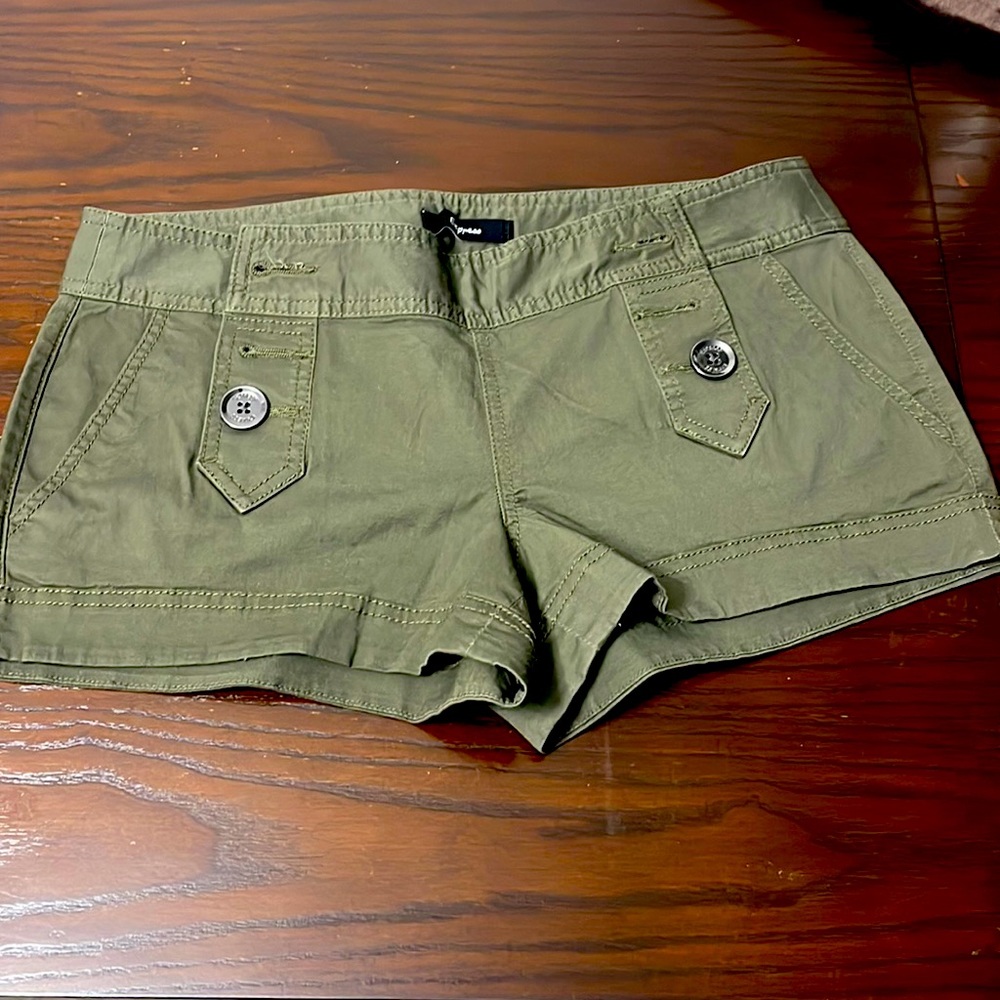 Express Green Shorts Size 2 Brand New
